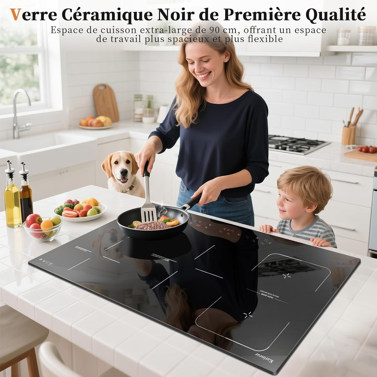 Inductiekookplaat 90cm 5 Zones met Flexzone - 35% Korting!