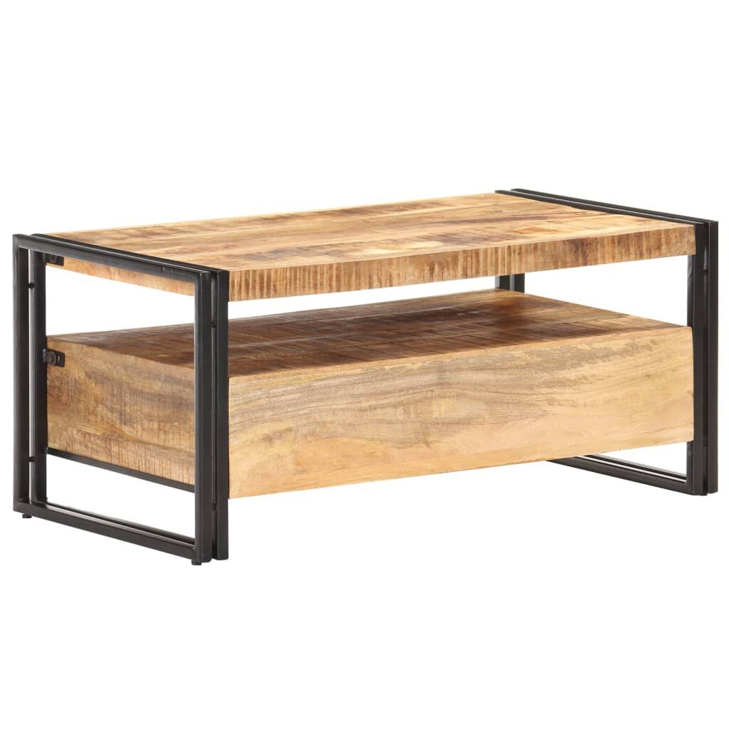 VidaXL Salontafel Ruw Mangohout & Staal - 100x55x45 cm | -35%