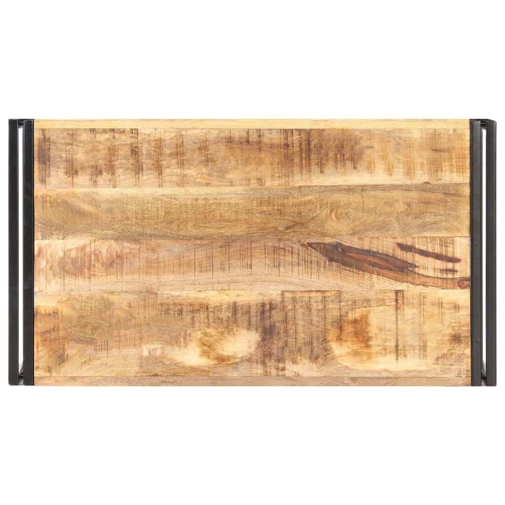 VidaXL Salontafel Ruw Mangohout & Staal - 100x55x45 cm | -35%