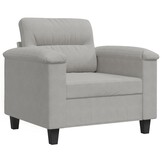 Lichtgrijze Microvezel Fauteuil - 35% Korting