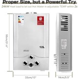 Doorstroomboiler 24kW LPG - 12LPM - 35% korting!