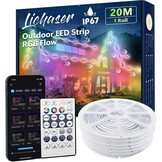 20m Waterdichte LED-strip RGB+IC (Buiten/Binnen) - DIY Effecten & App Bediening - 29% Korting