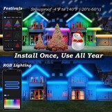 20m Waterdichte LED-strip RGB+IC (Buiten/Binnen) - DIY Effecten & App Bediening - 29% Korting
