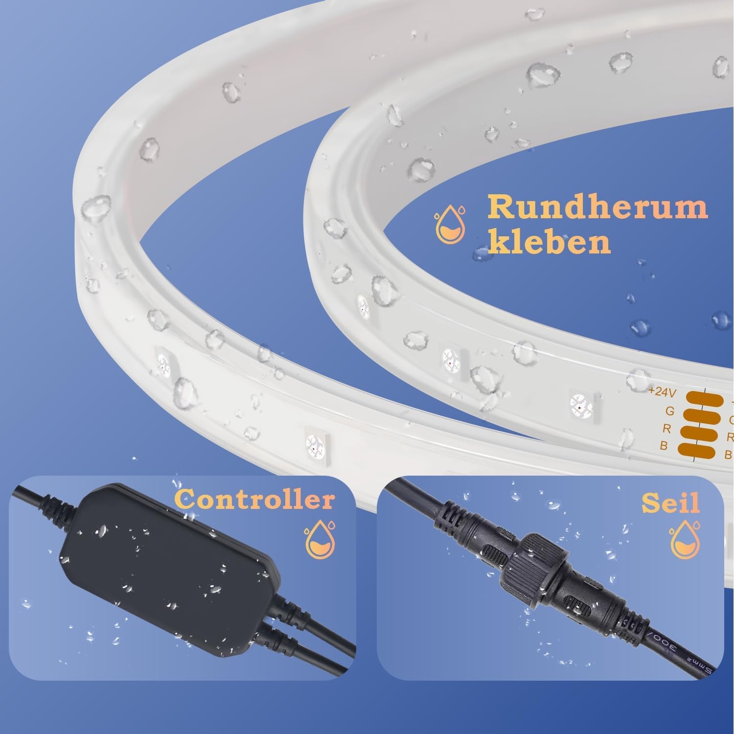 20m Waterdichte LED-strip RGB+IC (Buiten/Binnen) - DIY Effecten & App Bediening - 29% Korting