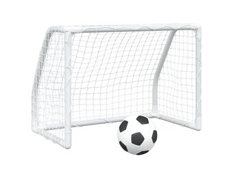 VidaXL Kindervoetbaldoelen (2 st.) met bal - 58% korting!