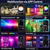 LED Buitenstraler 100W RGB (4 Stuks) - WiFi/App Bediening
