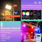 LED Buitenstraler 100W RGB (4 Stuks) - WiFi/App Bediening
