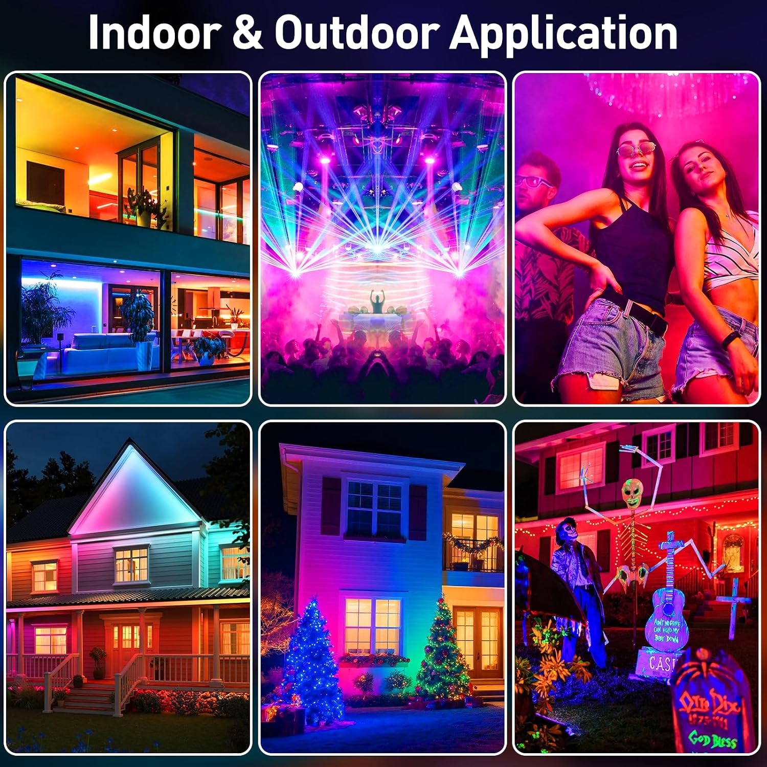 LED Buitenstraler 100W RGB (4 Stuks) - WiFi/App Bediening