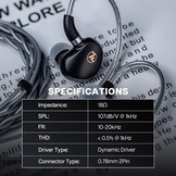 IEM Gaming Koptelefoon Zwart - 10mm DLC Driver - 59% Korting