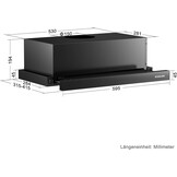 GASLAND Afzuigkap 60cm Plat Zwart 335m³/u - 35% Korting