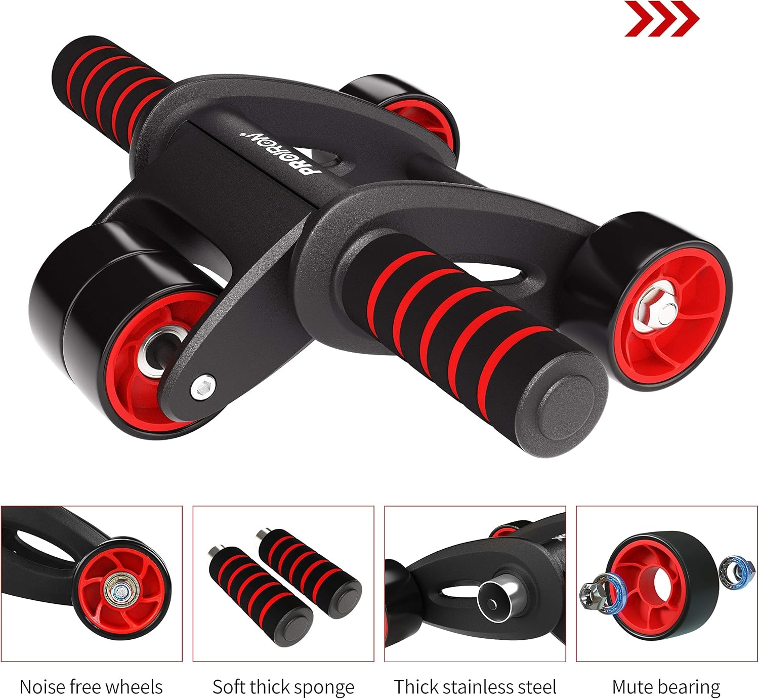 PROIRON Opvouwbare Ab Roller met Kniebeschermer - 32% Korting