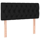 vidaXL Hoofdbord Zwart Stof 90x7x78/88 cm - 59% Korting