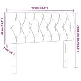 vidaXL Hoofdbord Zwart Stof - 90 cm Breed - 33% Korting