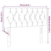 vidaXL Hoofdbord Zwart Stof 90x7x78/88 cm - 59% Korting