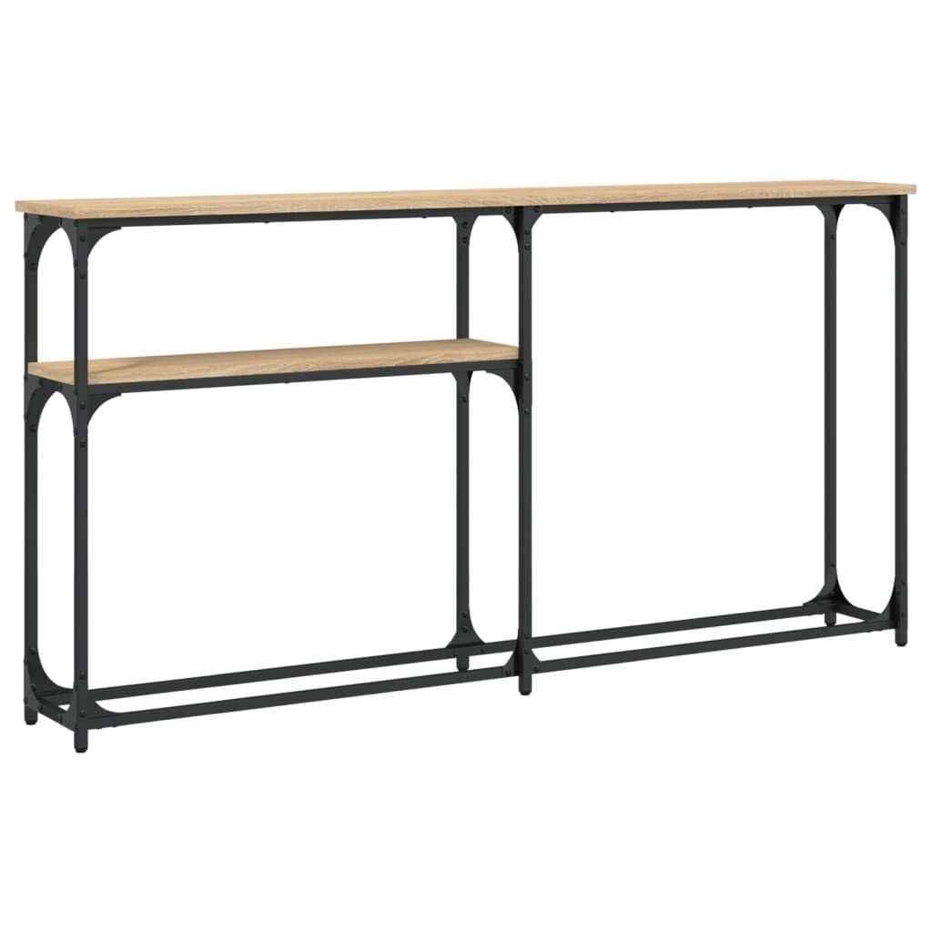 vidaXL Wandtafel 145x22,5x75 cm bewerkt hout sonoma eikenkleurig