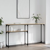 vidaXL Wandtafel 145x22,5x75 cm bewerkt hout sonoma eikenkleurig