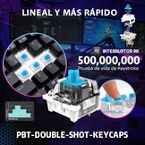Gaming Toetsenbord RK61 Spaans QWERTY - 60% Mechanisch, RGB, Blauw Switches | 57% Korting