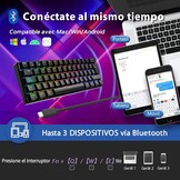 Gaming Toetsenbord RK61 Spaans QWERTY - 60% Mechanisch, RGB, Blauw Switches | 57% Korting