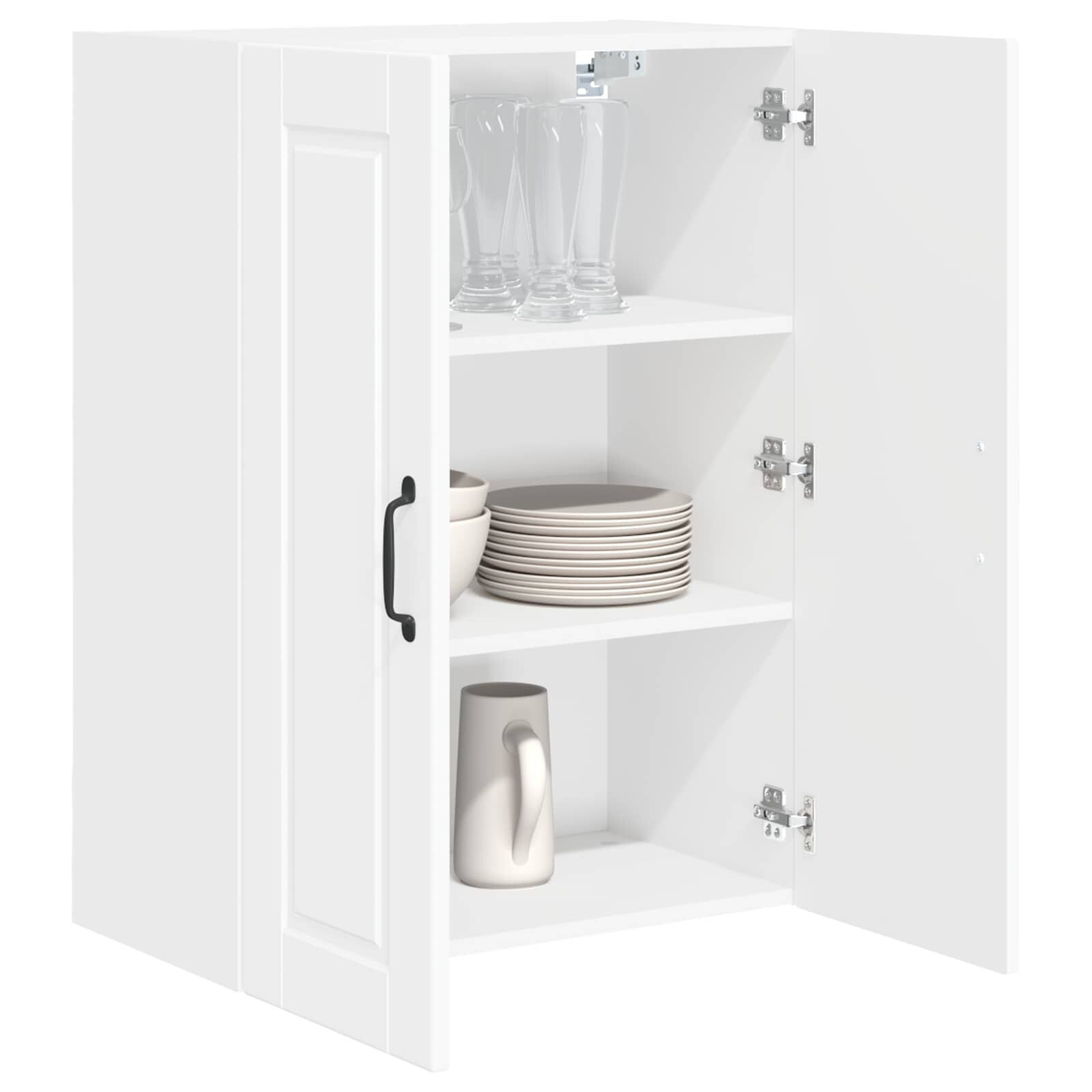 Hoogglans Witte Keukenkast met Plank - 60x80cm - 34% Korting!