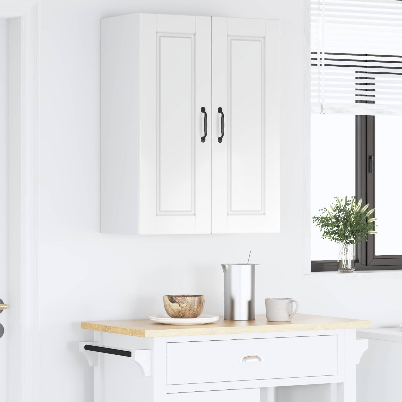 Hoogglans Witte Keukenkast met Plank - 60x80cm - 34% Korting!