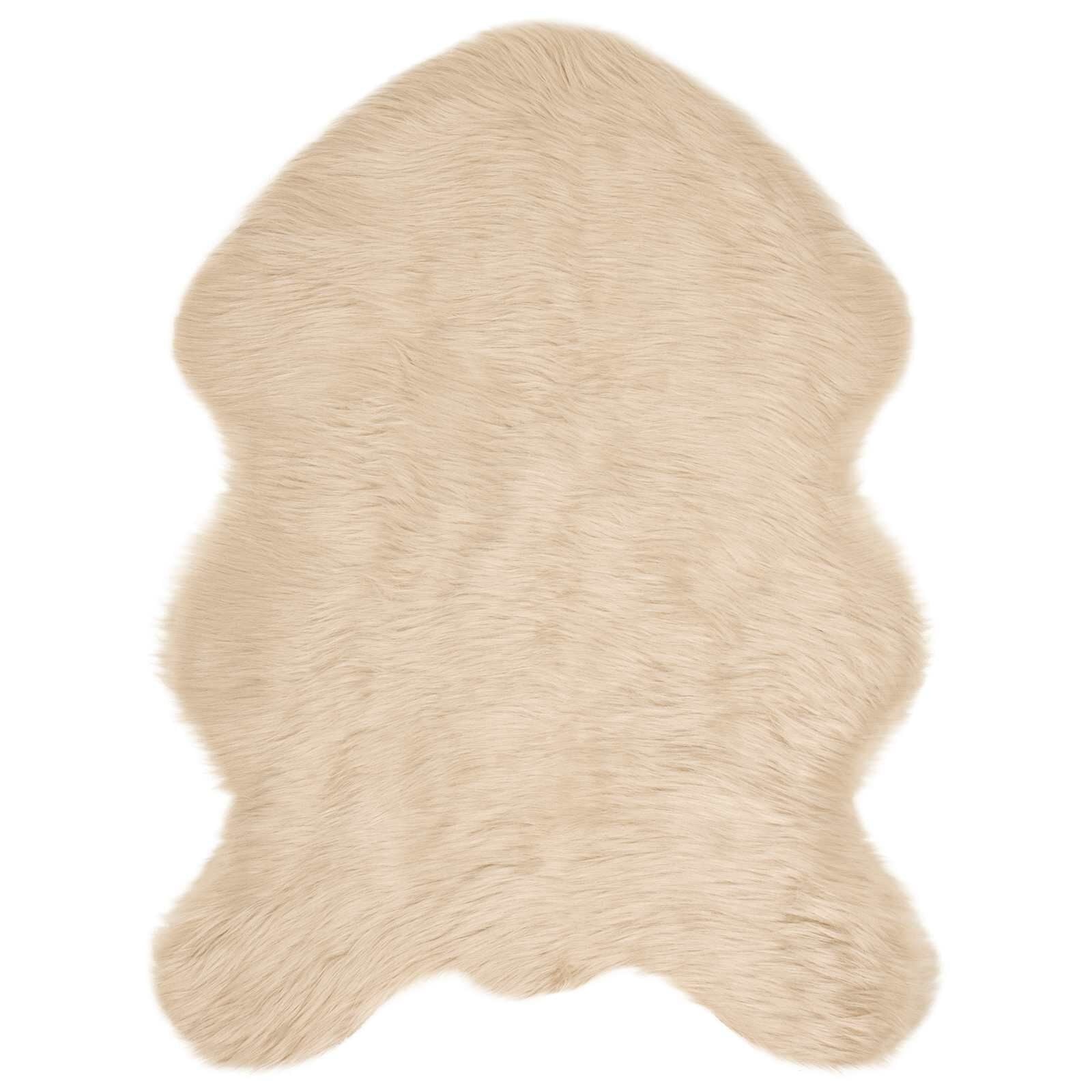 Zacht Schapenvacht Tapijt Beige 80x120cm - 28% Korting