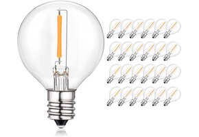 25x BRIMAX G40 LED Vervanglampen E12 - Warm Wit & Waterdicht - 39% Korting