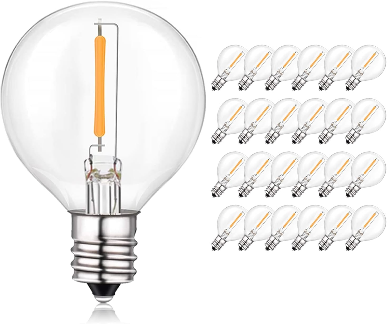 BRIMAX G40 LED Lampen (25 stuks) - E12 fitting, Warm Wit, 33% Korting