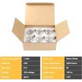 BRIMAX G40 LED Lampen (25 stuks) - E12 fitting, Warm Wit, 33% Korting