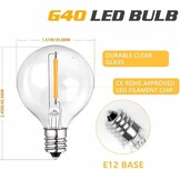 BRIMAX G40 LED Lampen (25 stuks) - E12 fitting, Warm Wit, 33% Korting