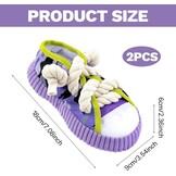 2x Hondenspeeltje Schoen Design met Touw Paars - 57% Korting!