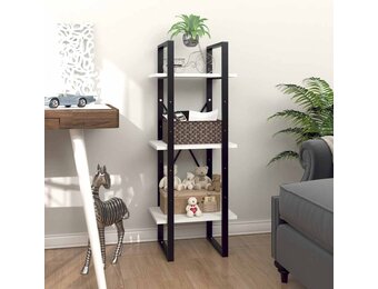 Boekenkast met 3 schappen, 40x30x105 cm, wit, 33% korting
