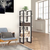 Boekenkast met 3 schappen, 40x30x105 cm, wit, 33% korting