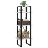 Boekenkast met 3 schappen, 40x30x105 cm, wit, 33% korting