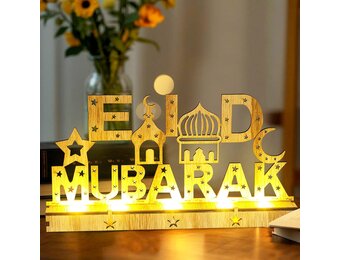 Ramadan Decoratieve Lamp Hout LED - 30 cm - 36% Korting