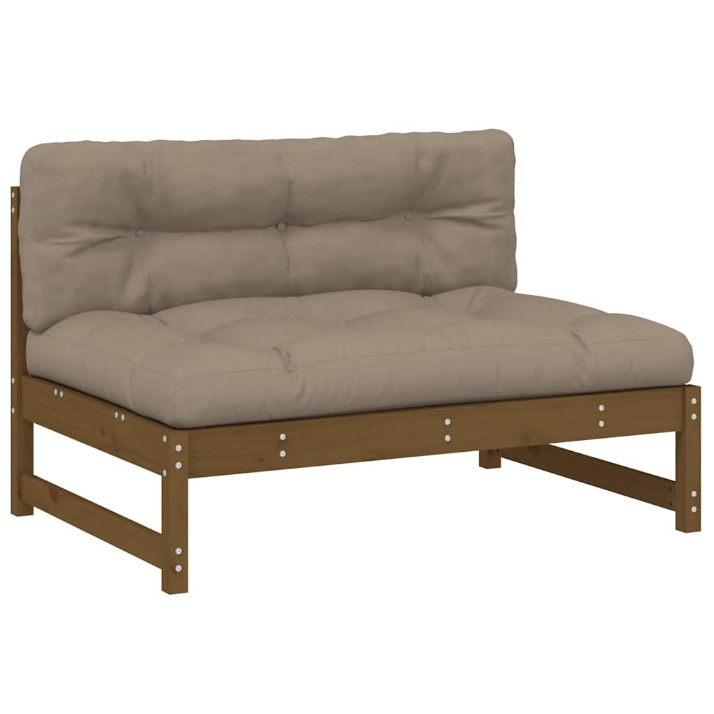 vidaXL Middenbank 120x80 cm massief grenenhout honingbruin