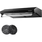 GASLAND UC60BS Afzuigkap 60cm - 333 m³/u - 3 standen - Zwart Metaal