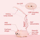 Mini LED Kat Tafellamp - Draagbaar & Oplaadbaar - 34% Korting