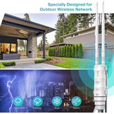 WiFi-repeater voor gebruik buitenshuis Wi-Fi Range Extender AC600 Wi-Fi-signaalversterker Weerbestendige WiFi-versterker 2.4G 5 GHz-antennes met high gain 600 Mbps WiFi-brug