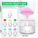 Wolk Regen Luchtbevochtiger 450ml 7 Kleuren Regenwolk Luchtbevochtiger Essentiële Olie Diffuser met LED Lichten, Wolk Nachtlampje voor Kinderkamer, Slaapkamer, Thuis, Kantoor