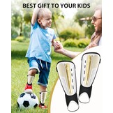 Upgraded Soccer Shin Guards Pads for Kids Youth Adults, CE Certified AirsFish Shin Guard Sleeves Protection Gear for Boys Girls Soccer Games EVA Cushion Reduce Shocks and Injuries