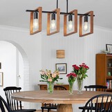 keuken eiland verlichting, 3 lampen eettafel kroonluchter rechthoekig eilandlicht voor eetkamer woonkamer hal hal E27