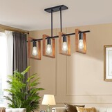 keuken eiland verlichting, 3 lampen eettafel kroonluchter rechthoekig eilandlicht voor eetkamer woonkamer hal hal E27