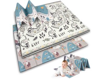 Speelmat baby - foam - opvouwbaar - 200x180x1cm - dubbelzijdig