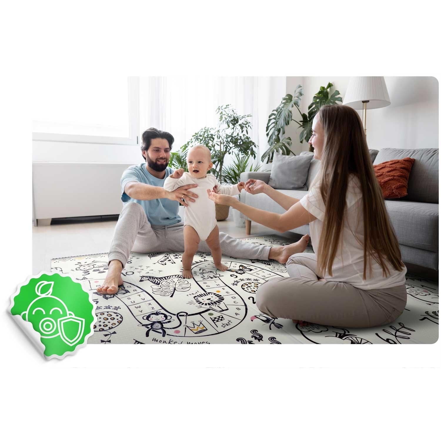 Baby Speelmat Opvouwbaar 200x180cm | Antislip | Thermisch Geïsoleerd