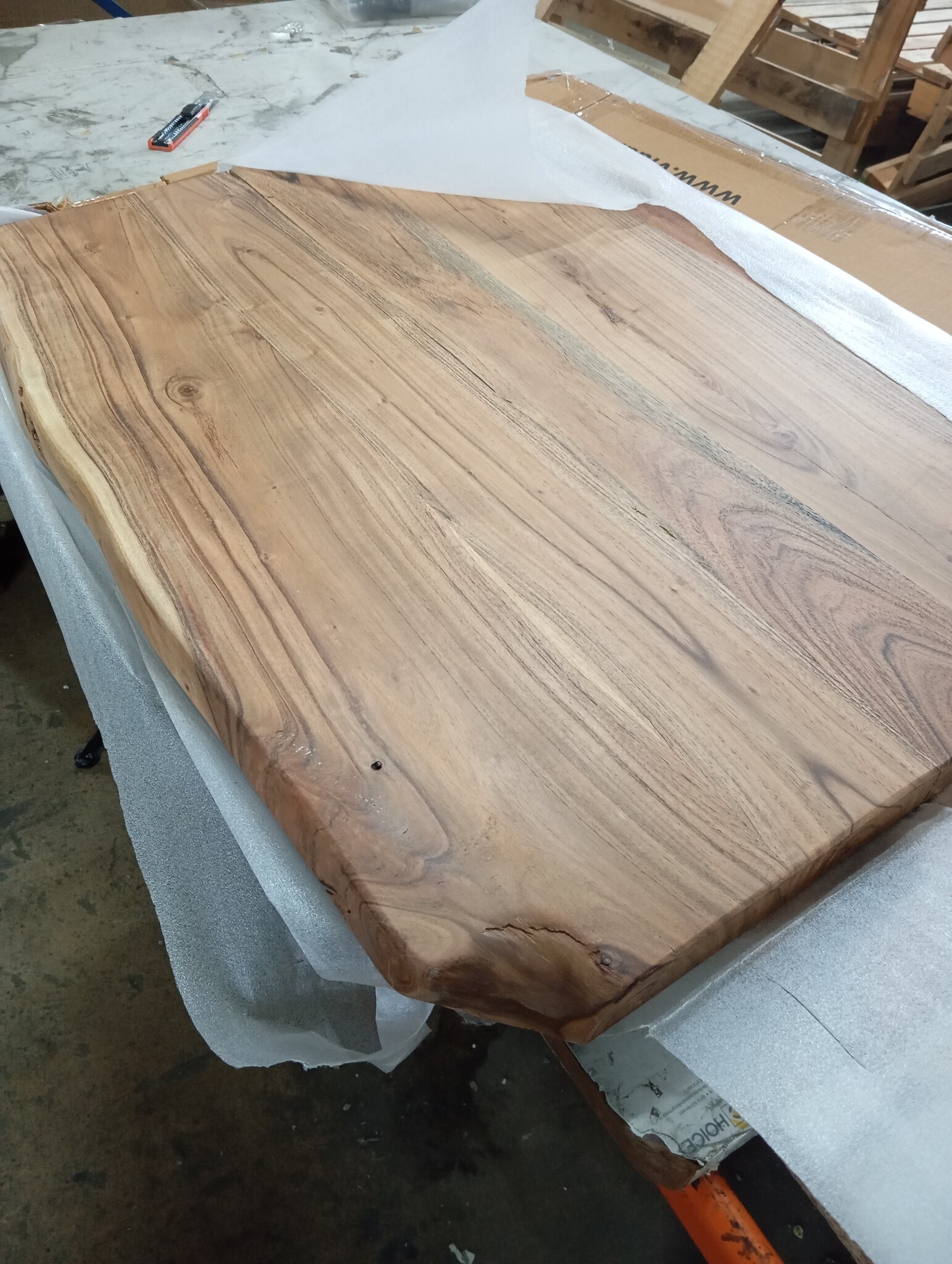 vidaXL Tafelblad 80x(50-60)x3,8 cm massief acaciahout
