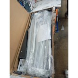 vidaXL Tuinschuur 116x45x175 cm gegalvaniseerd staal grijs