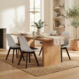 Eetkamerstoelen Set van 4 Wit/Zwart met Eco-leer - 61% Korting