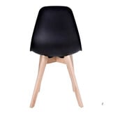 Eetkamerstoelen KITO - set van 4 eettafel stoelen - zwart