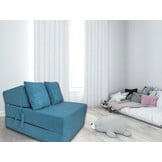 Opvouwbaar matras - logeermatras - 200x70x15 cm - blauw