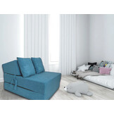 Opvouwbaar Logeermatras Blauw 200x70cm met 2 Kussens - 44% Korting!
